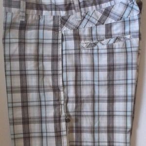 NWOT Micros Plaid Casual Shorts